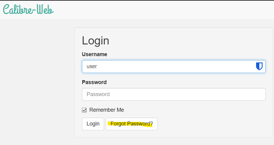 Don't click the forgot password button