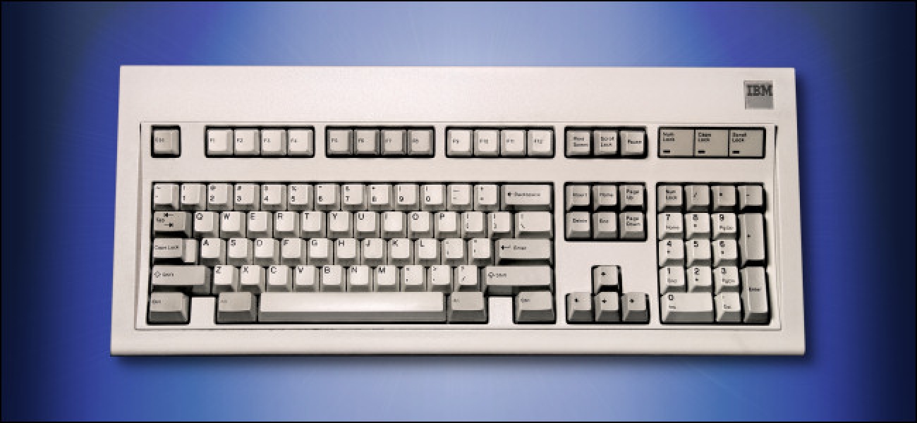the original with blue switches, the mechanical keyboard for antonomasia, the IBM Model M